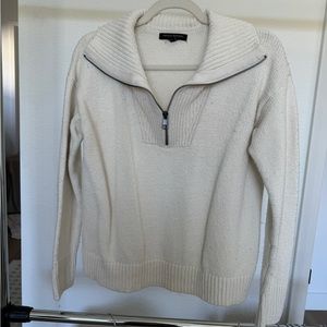 Cream quarter zip sweater